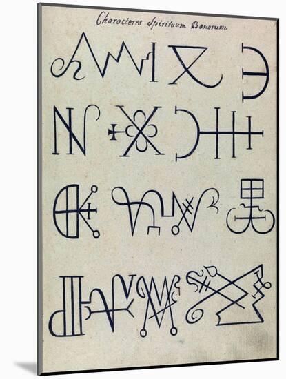 Cabbalistic Signs and Sigils, 18th Century-Science Source-Mounted Giclee Print