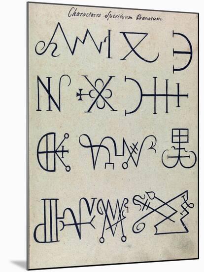 Cabbalistic Signs and Sigils, 18th Century-Science Source-Mounted Giclee Print