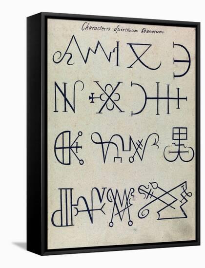 Cabbalistic Signs and Sigils, 18th Century-Science Source-Framed Stretched Canvas