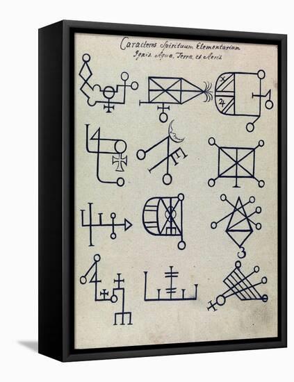 Cabbalistic Signs and Sigils, 18th Century-Science Source-Framed Stretched Canvas