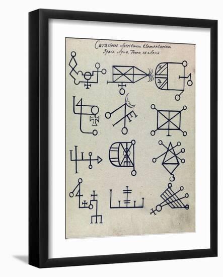 Cabbalistic Signs and Sigils, 18th Century-Science Source-Framed Giclee Print