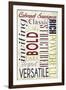 Cabernet Sauvignon Typography-Lantern Press-Framed Art Print