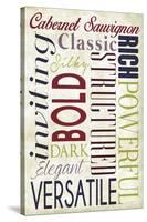 Cabernet Sauvignon Typography-Lantern Press-Stretched Canvas