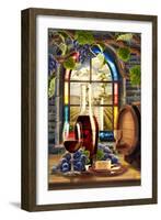 Cabernet Sauvingon (Image Only)-Lantern Press-Framed Art Print