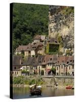 Caberre Boat on the River Dordogne, La Roque-Gageac, Dordogne, France, Europe-Peter Richardson-Stretched Canvas