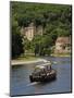 Caberre Boat on the River Dordogne, La Roque-Gageac, Dordogne, France, Europe-Peter Richardson-Mounted Premium Photographic Print