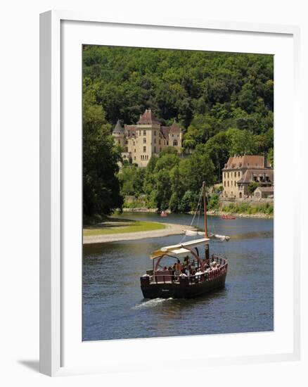 Caberre Boat on the River Dordogne, La Roque-Gageac, Dordogne, France, Europe-Peter Richardson-Framed Photographic Print