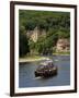 Caberre Boat on the River Dordogne, La Roque-Gageac, Dordogne, France, Europe-Peter Richardson-Framed Photographic Print