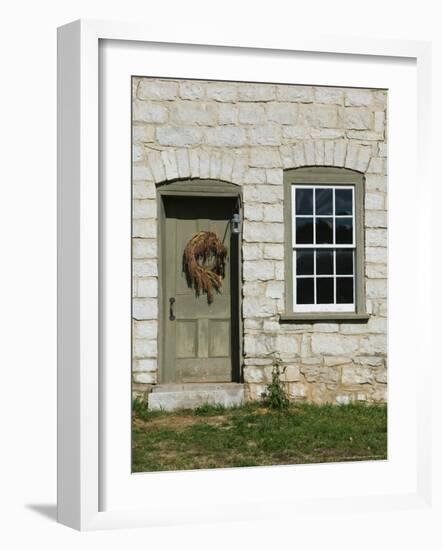 Cabin and Historical Village at the Daniel Boone Homestead, Defiance, Missouri, USA-Walter Bibikow-Framed Photographic Print