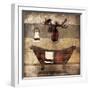 Cabin Bath-Jace Grey-Framed Art Print