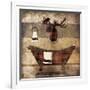 Cabin Bath-Jace Grey-Framed Art Print