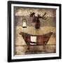 Cabin Bath-Jace Grey-Framed Art Print