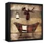 Cabin Bath-Jace Grey-Framed Stretched Canvas