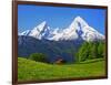 Cabin Below Watzmann Mountain in Bavarian Alps-Walter Geiersperger-Framed Photographic Print