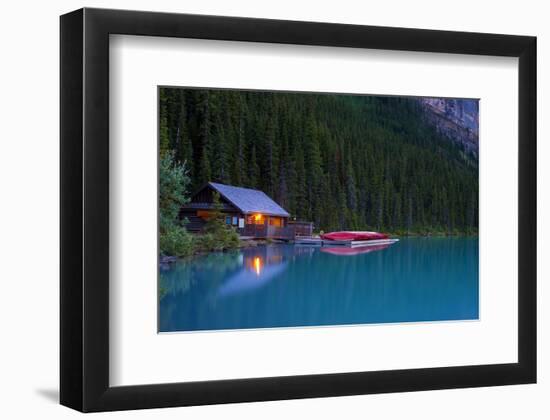 Cabin By The Lake-null-Framed Art Print