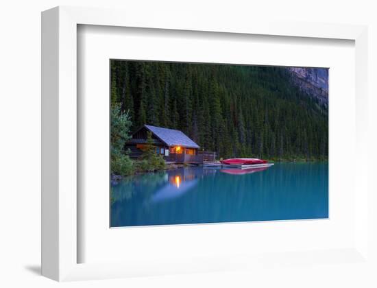 Cabin By The Lake-null-Framed Art Print