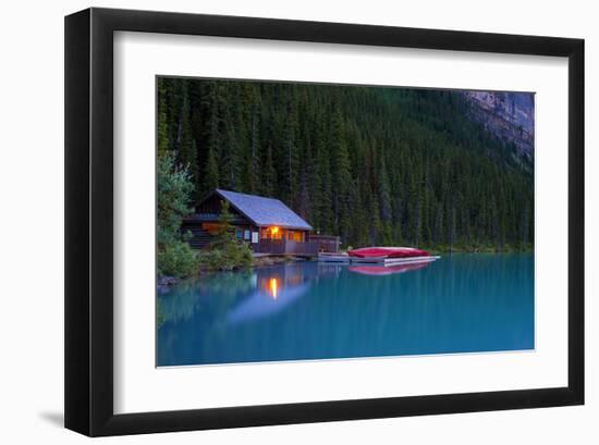 Cabin By The Lake-null-Framed Art Print