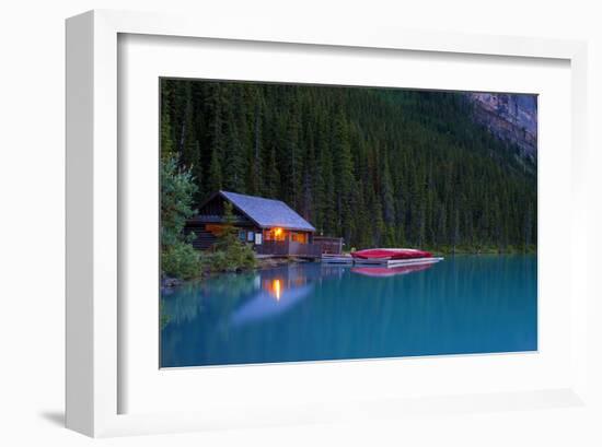 Cabin By The Lake-null-Framed Art Print