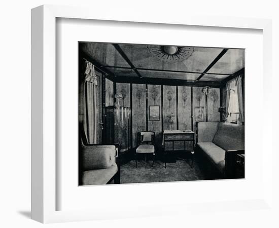 'Cabin-De-Luxe on the North German Lloyd SS. Kronprinzessin Cecilie', c1907-Unknown-Framed Photographic Print