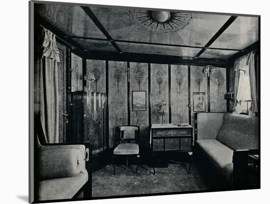 'Cabin-De-Luxe on the North German Lloyd SS. Kronprinzessin Cecilie', c1907-Unknown-Mounted Photographic Print