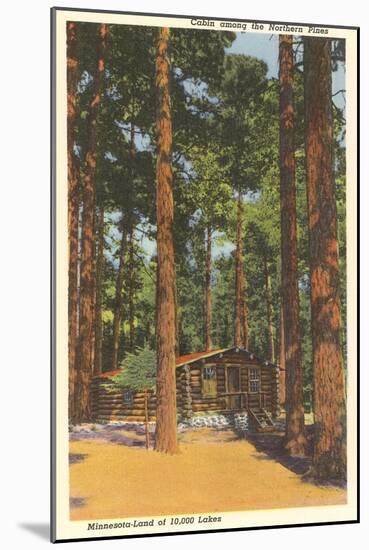 Cabin in Northern Pines, Minnesota-null-Mounted Art Print