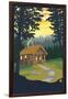 Cabin in the Woods-Lantern Press-Framed Art Print