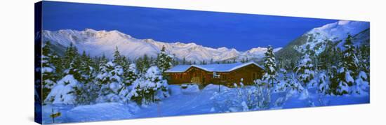 Cabin Mount Alyeska, Alaska, USA-null-Stretched Canvas
