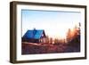 Cabin on a Hill-Denise Brown-Framed Art Print