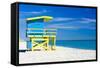 Cabin on the Beach, Miami Beach, Florida, USA-phbcz-Framed Stretched Canvas