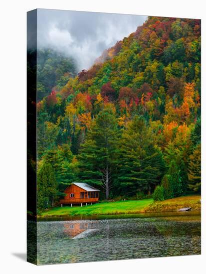 Cabin on the Lake-Steven Maxx-Stretched Canvas