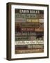 Cabin Rules On Wood,-Jean Plout-Framed Giclee Print