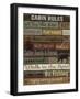 Cabin Rules On Wood,-Jean Plout-Framed Giclee Print