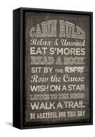 Cabin Rules-Erin Clark-Framed Stretched Canvas