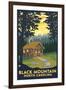 Cabin Scene - Black Mountain, North Carolina-Lantern Press-Framed Art Print