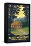Cabin Scene - Black Mountain, North Carolina-Lantern Press-Framed Stretched Canvas