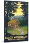 Cabin Scene - Black Mountain, North Carolina-Lantern Press-Mounted Art Print