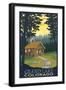 Cabin Scene - Grand Lake, Colorado-Lantern Press-Framed Art Print