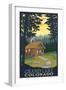 Cabin Scene - Grand Lake, Colorado-Lantern Press-Framed Art Print