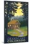 Cabin Scene - Grand Lake, Colorado-Lantern Press-Mounted Art Print