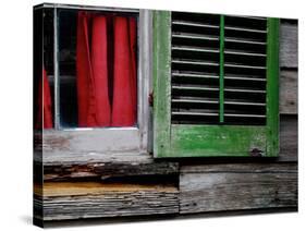 Cabin Shutters-Gail Peck-Stretched Canvas