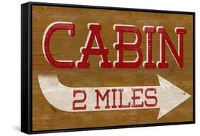 Cabin Sign-null-Framed Stretched Canvas