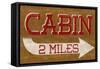 Cabin Sign-null-Framed Stretched Canvas