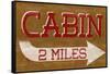 Cabin Sign-null-Framed Stretched Canvas