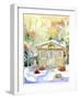 Cabin Snow-Jennifer Zsolt-Framed Giclee Print