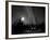 Cabin under Northern Lights and Full Moon, Northwest Territories, Canada March 2007-Eric Baccega-Framed Photographic Print