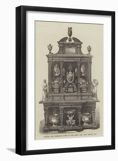 Cabinet and Porcelain Given to the Right Honourable John Bright-null-Framed Premium Giclee Print