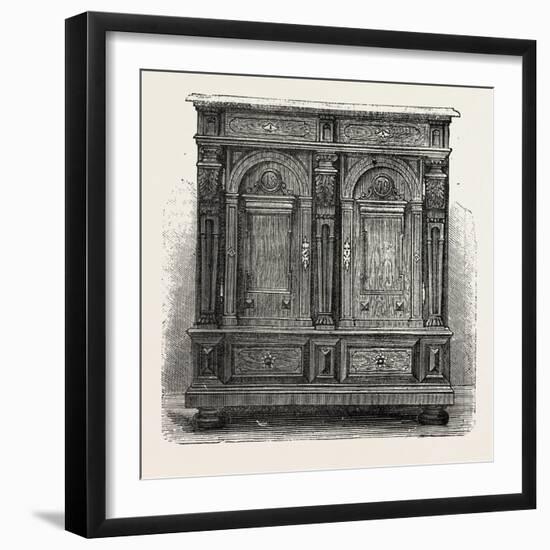 Cabinet for Plate, Furniture, 1882-null-Framed Giclee Print