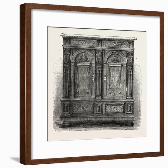 Cabinet for Plate, Furniture, 1882-null-Framed Giclee Print