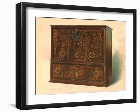 Cabinet inlaid with marquetry, 1904-Shirley Slocombe-Framed Giclee Print