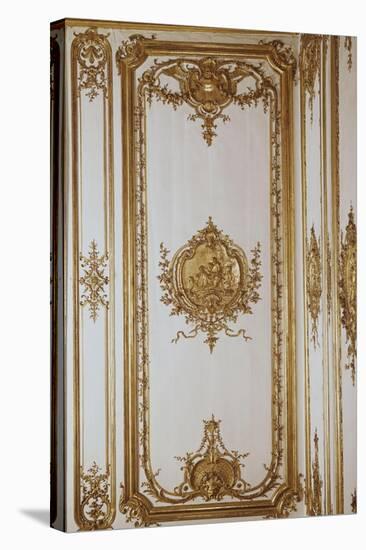 Cabinet intérieur du Roi Louis XV, détail des boiseries, décor 1760-null-Stretched Canvas